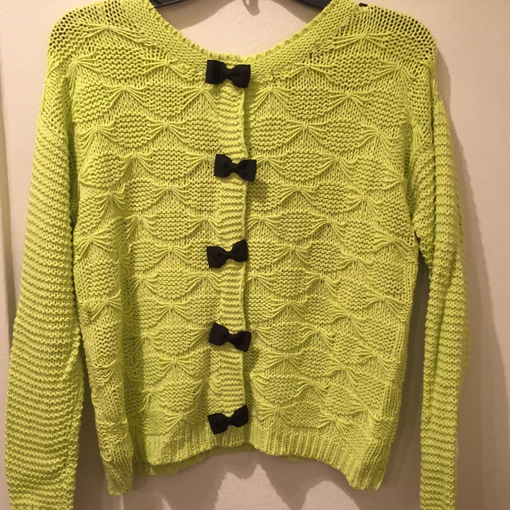 Lime green Jessica Simpson crew neck sweater